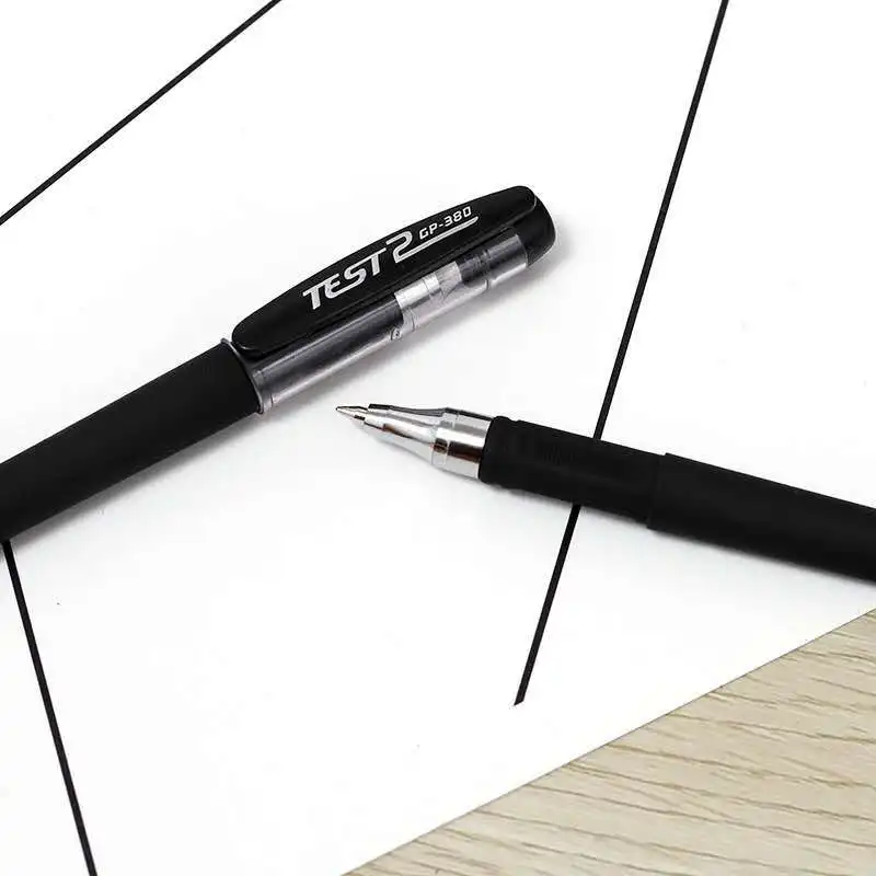 

100pcs neutral pen 0.5 bullet water pen carbon refill student examination signature pen office supplies
