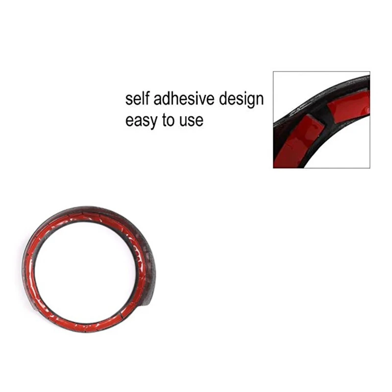

for Alfa Romeo Stelvio 2017-2019 Car Front Grill Logo Ring Decorative Trim Cover Real Carbon Fiber Accessories
