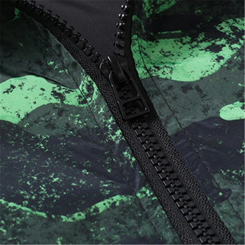 

RUELK 2020 Spring And Autumn Fashion Camouflage Print Jacket Men's New Hooded Jacket Plus Fat Plus Size Windbreaker Thin Section