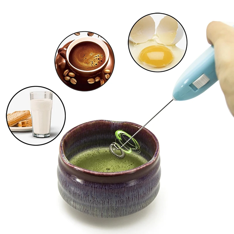 

Electric Handle Egg Beater Milk Drink Coffee Whisk Mixer Frother Foamer Handle Stirrer DIY Practical Kitchen Gadget