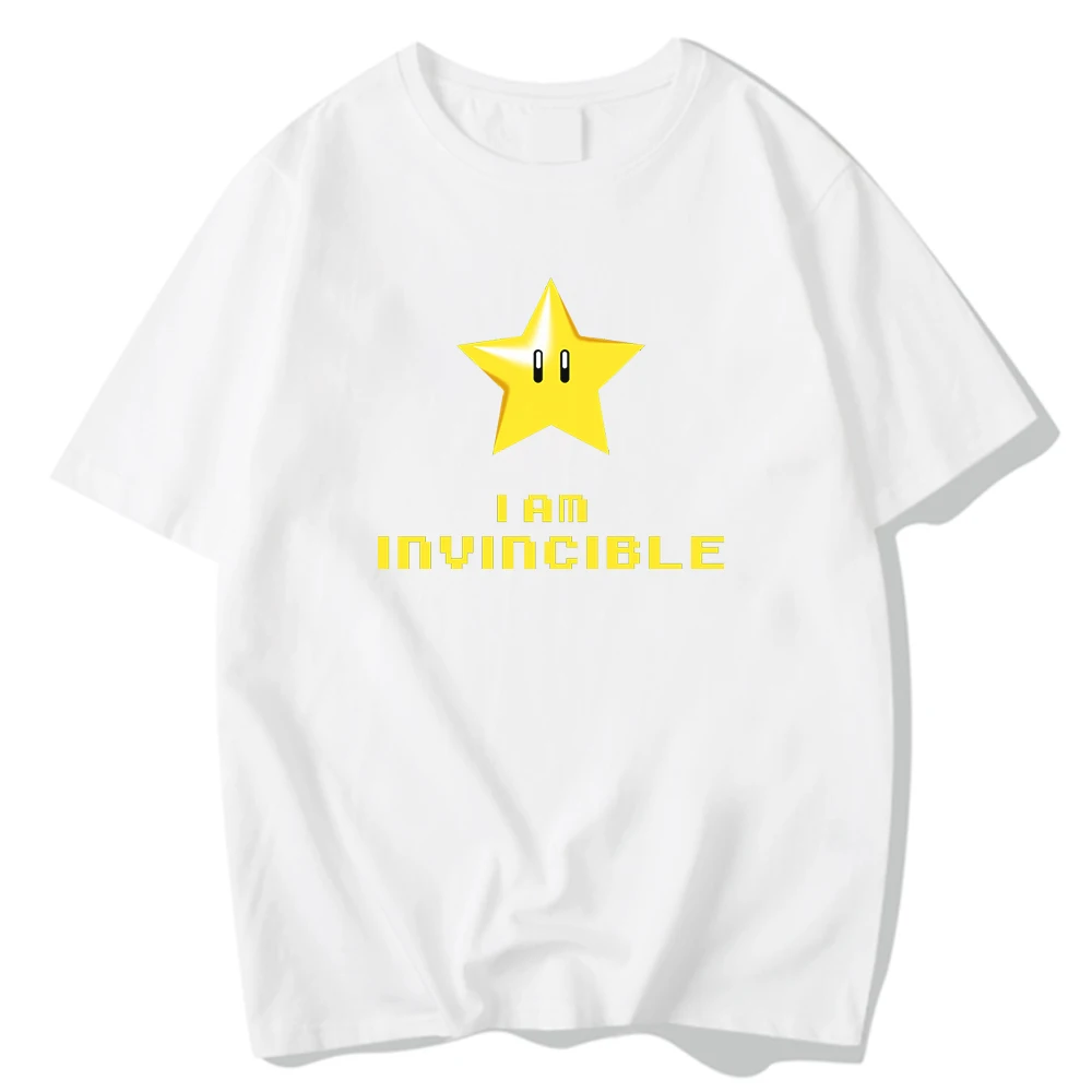 

I Am Invincible Fashion Style Print Tshirts for Men Vogue Cool T Shirts Hip Hop Big-Size Short Sleeve Manga Slim Man Tshirts