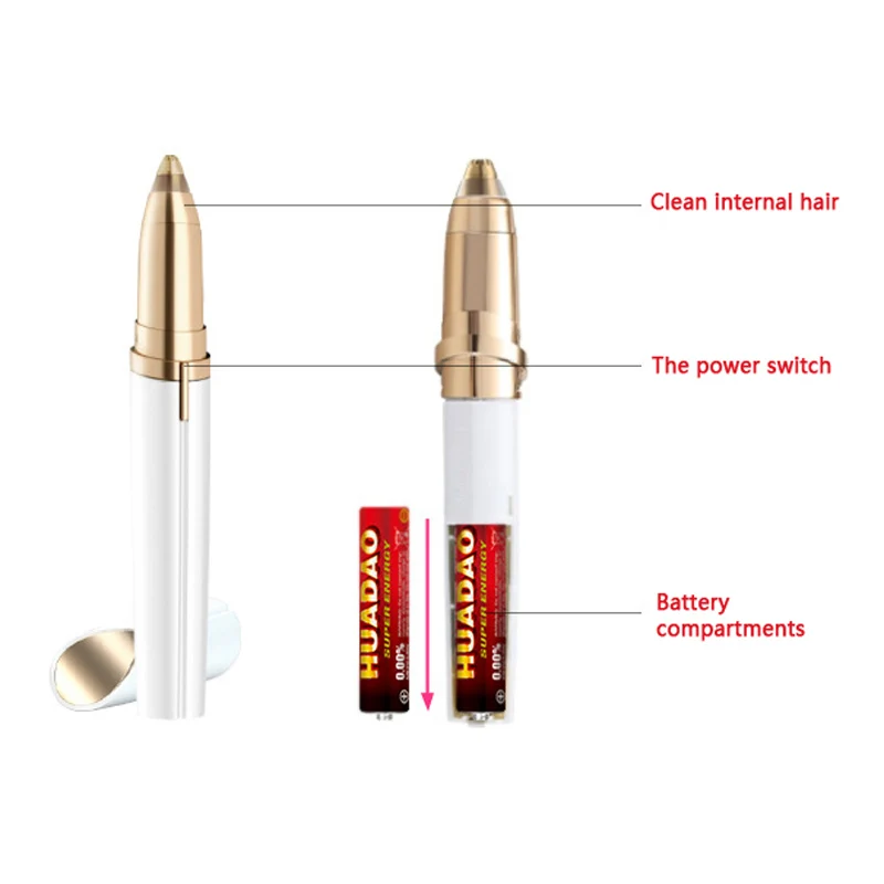 Best Electric Eyebrow Trimmer Makeup Painless Eye Brow Epilator Portable Facial Hair Remover Mini Shaver Razors Women Depilator | Красота и