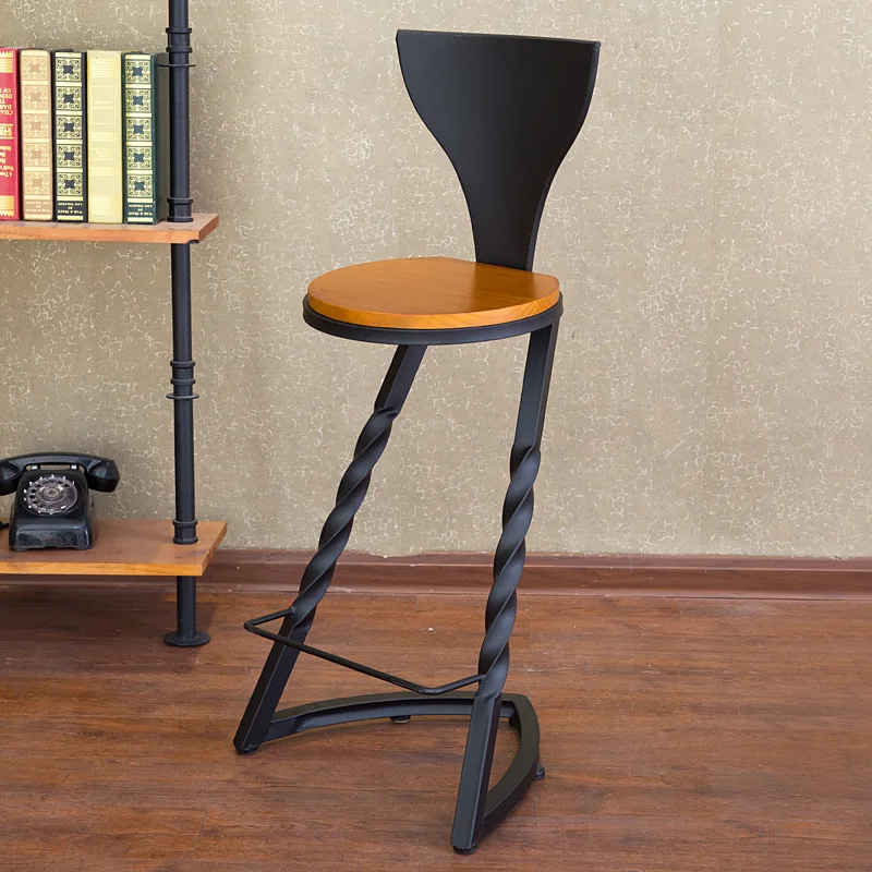 

Стул для бара, европейский Железный художественный стул для кафе, бара, ретро стул с высокими ножками в индустриальном стиле, новинка 2019
