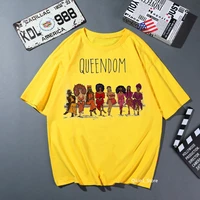 melanin poppin shirt black girls queendom graphic tees women tshirt pink yellow solid t shirt harajuku ulzzang shirt tops