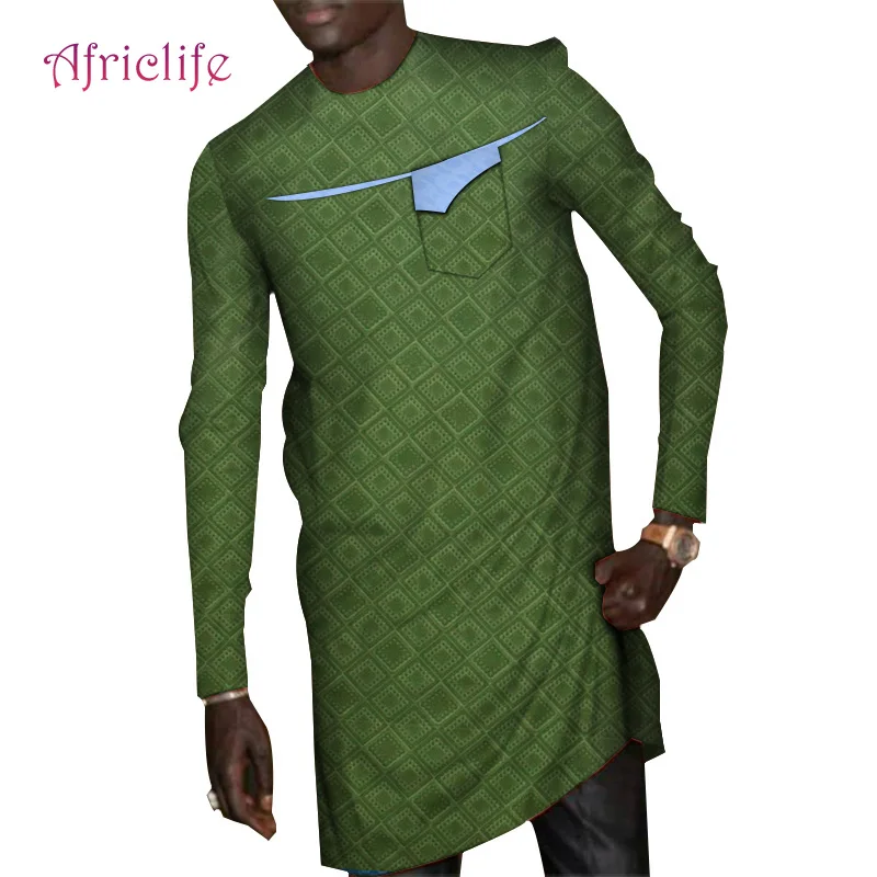 2020 Мужская африканская одежда мужские рубашки Дашики модная рубашка с длинным