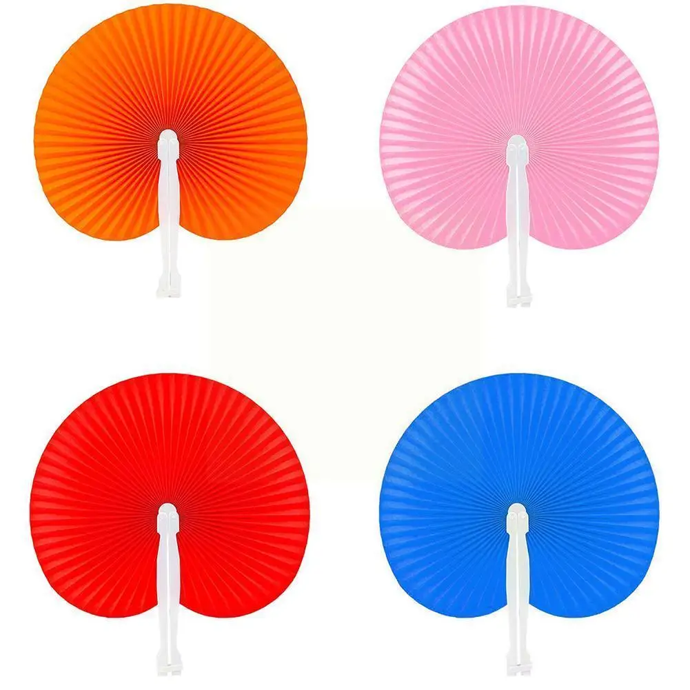 

1 Piece Of Folding Fan Home Decoration Handmade Hanging Fan Fan Round Color Plastic Party Wedding Travel Fan Accessories Ho H2g1