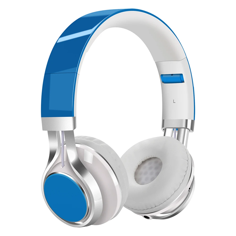 Sky blue without box Красочные игровая гарнитура EP16S 3,5 мм проводной повязка fone de ouvido складной стерео бас гарнитуры геймера для офиса музыкальные наушники - Цвет: Sky blue without box
