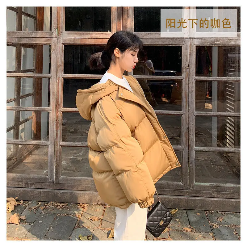 Cotton Jacket Female 2021 New Korean Version The Student Bread Clothes Winter Jacket Hundred Take Tide Ins Thick Cotton Jacket