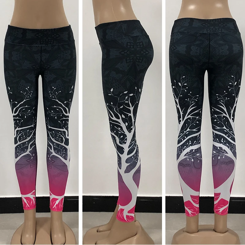 LI FI Фитнес Леггинсы чёрного дерева штаны для йоги женщин плотные брюки Одежда
