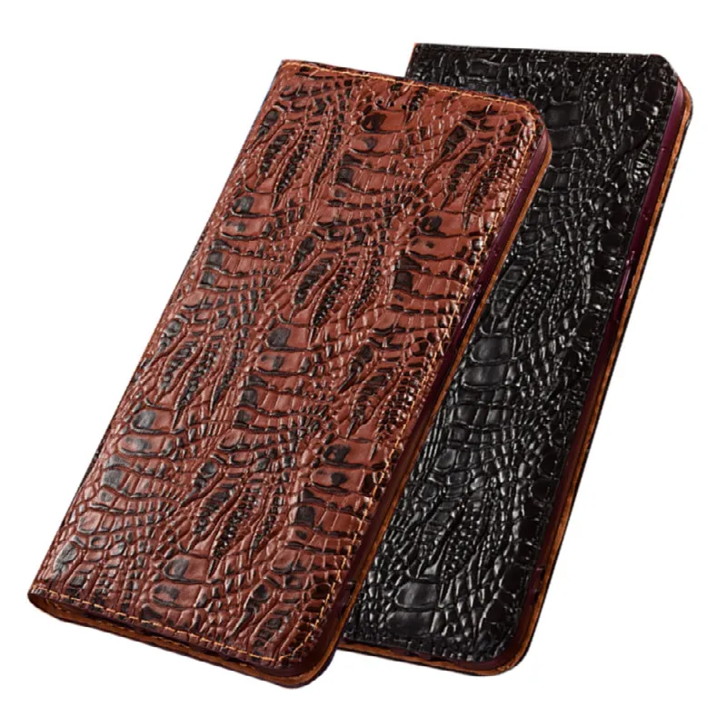 Чехол из натуральной кожи с магнитной застежкой и отделениями для карт карман