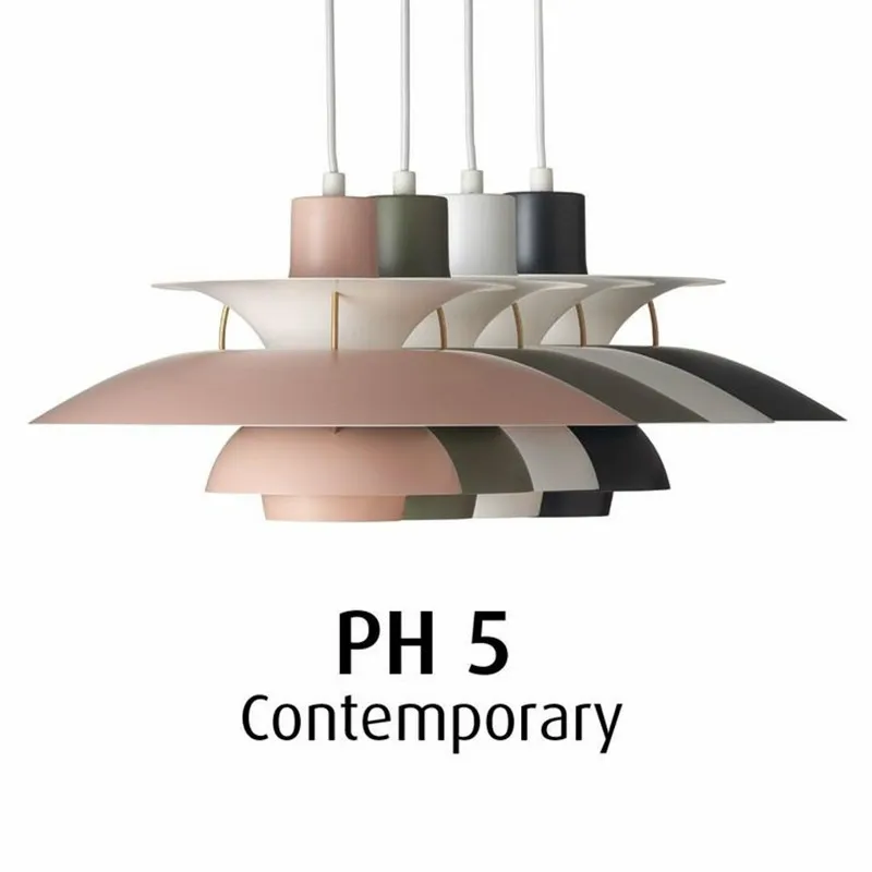 

Painted Metal PH5 Led Pendant Light Colorful Dia50cm Umbrella Design Dining Room Bar Pendant Light