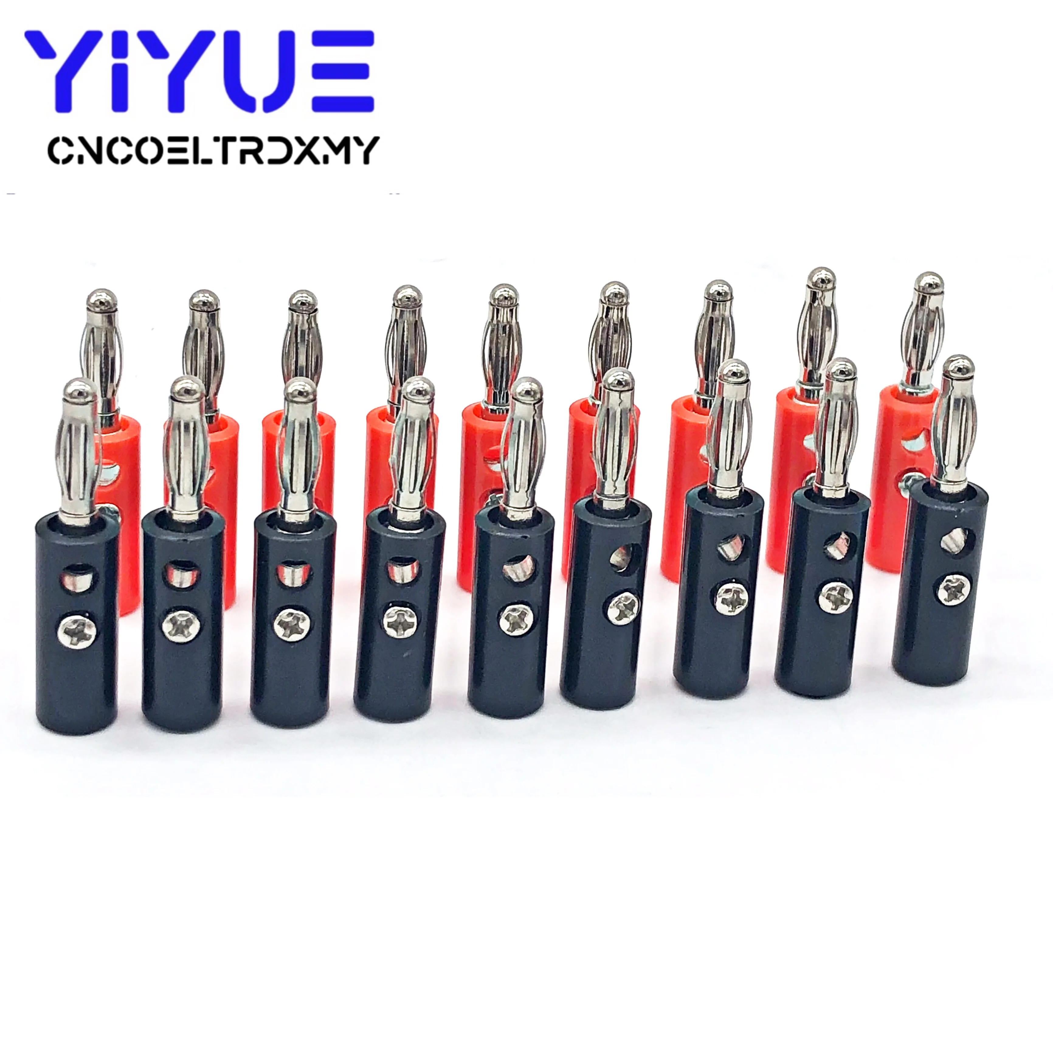 

20 Pcs 4mm Banana Plug Red and Black Length 40mm Connector