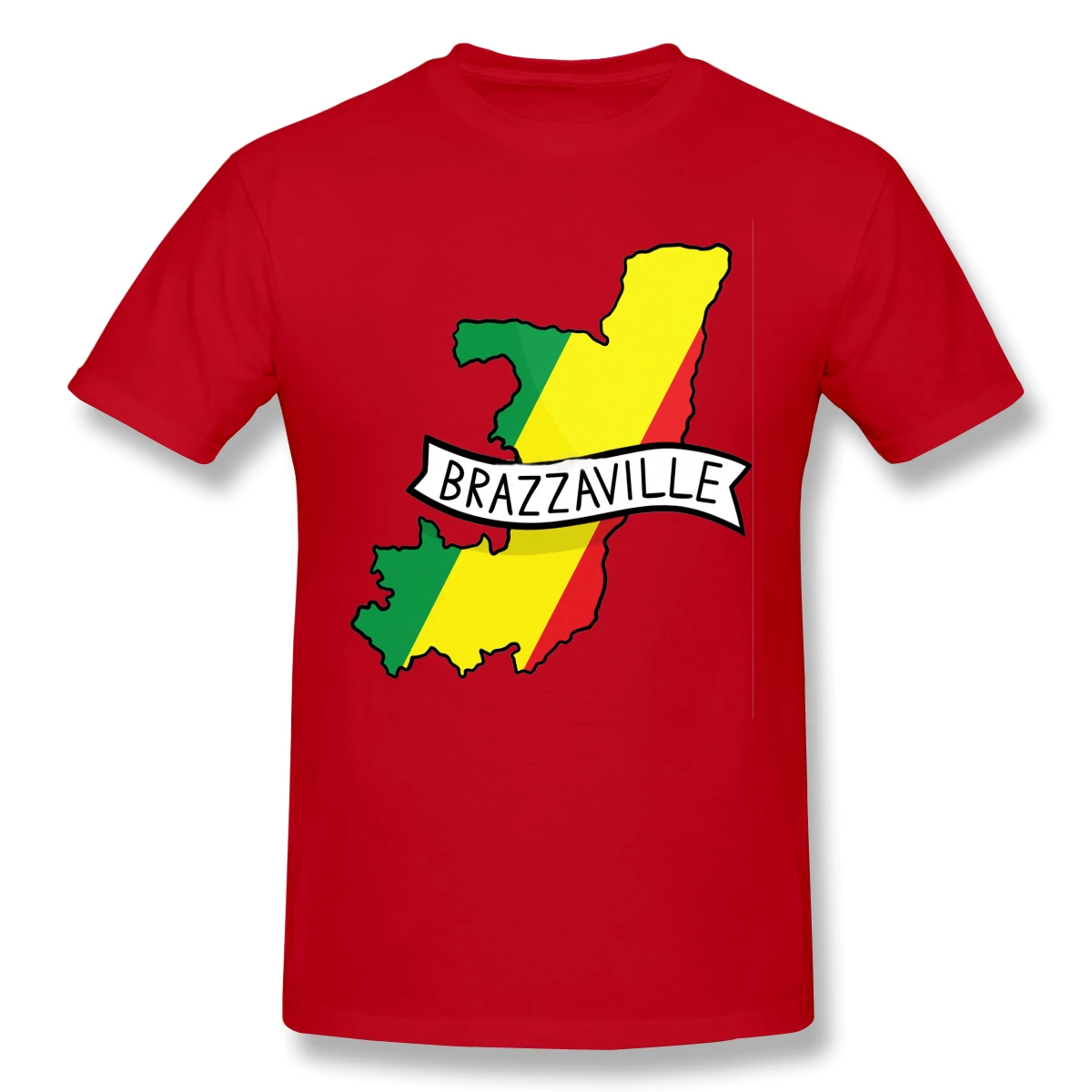 Мужская футболка с коротким рукавом и флагом Конго |