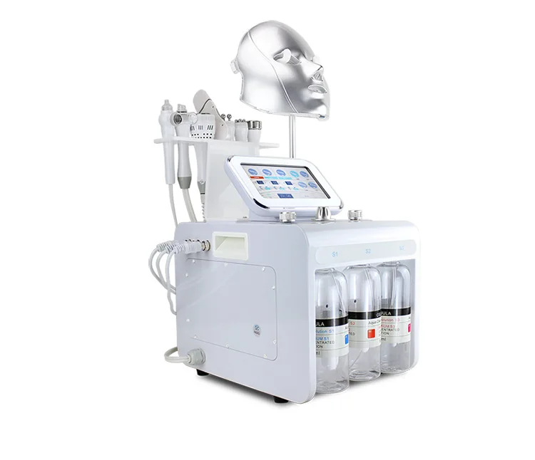 

6 in 1 With LED mask korean skin carel machine skin tightening skin clean oxygen machine for beauty salon