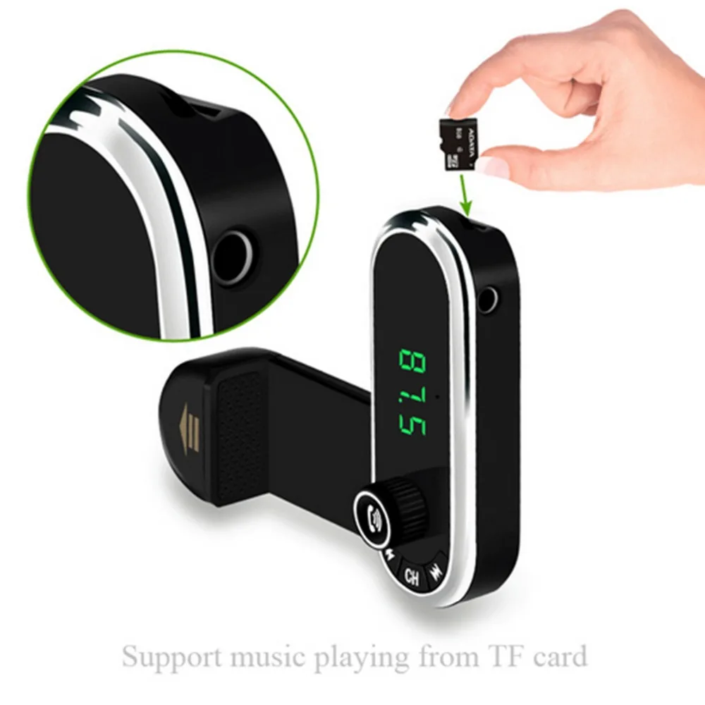 Автомобильный Bluetooth fm-передатчик с креплением для телефона, автомобильное зарядное устройство, Bluetooth автомобильный комплект, Радио адаптер для iPhone, Android, телефона, iPod, MP3 Play
