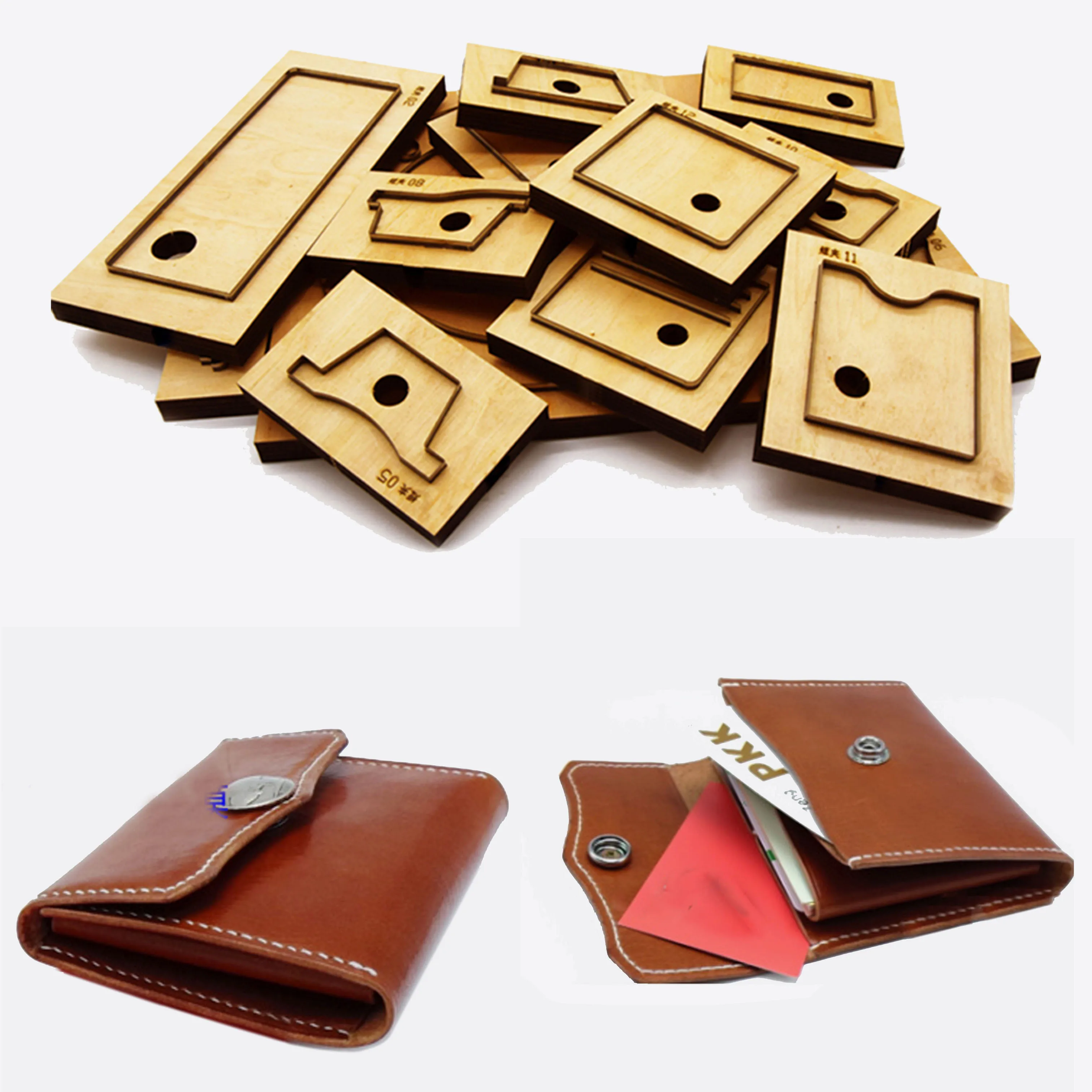 Японское стальное лезвие сделай сам кожаный ремесло маленький кошелек с крышкой