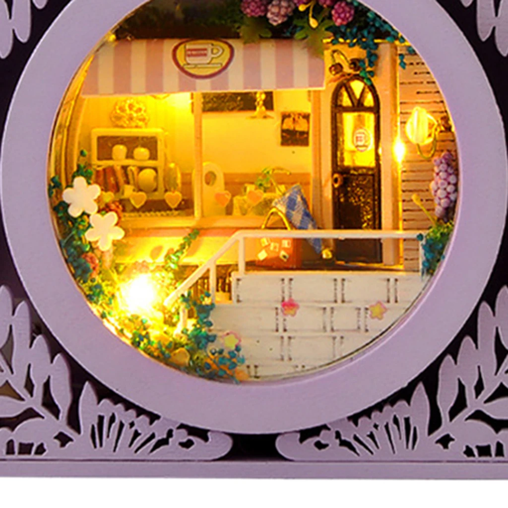 

Dollhouse Miniature DIY House Kit Creative Room with Furniture and Frame Type for Romantic Gift