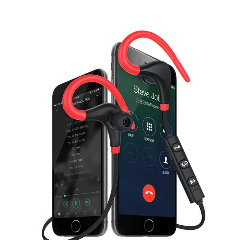 Беспроводная Bluetooth гарнитура спортивные беговые стерео наушники с микрофоном