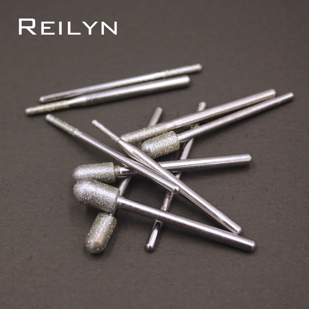 10 шт. алмазные шлифовальные насадки для шлифовки полировочные вращающихся