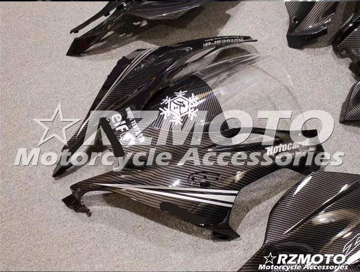 Лакированные детали обтекателя мотоцикла из углеродного волокна для kawasaki ZX10R 10R