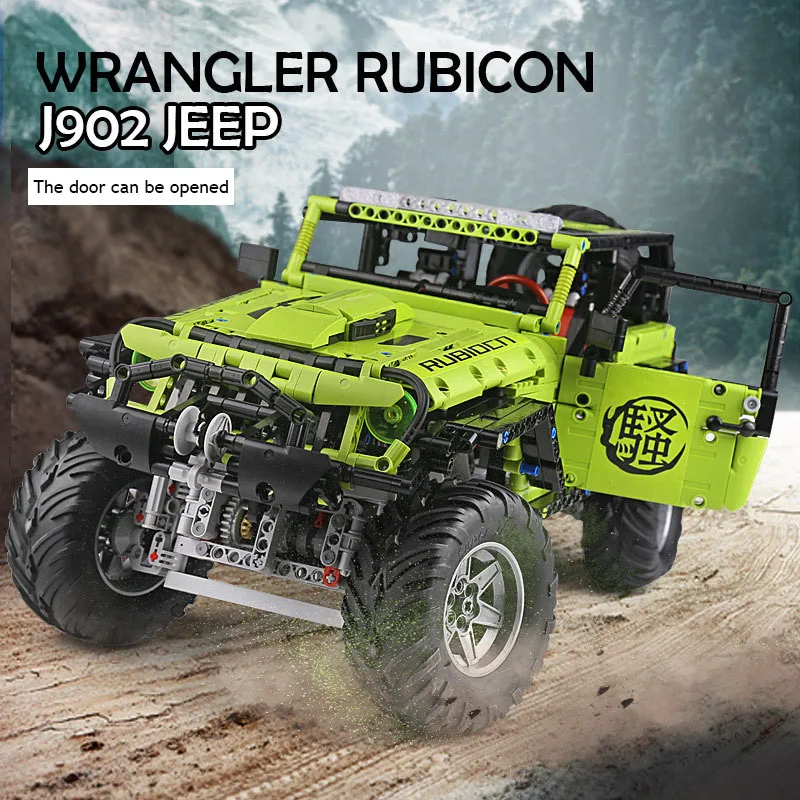 

2343pcs Wrangler J902 Building Block Remote Control Car Model Boy Assembling Building Block Toy Can Be Upgraded Dynamic Version
