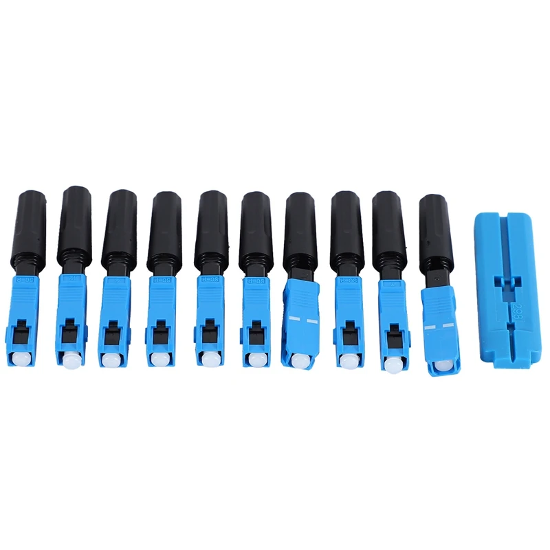 

50 Pcs Embedded Sc Upc Fiber Optic Fast Connector Ftth Single-Mode Fiber Optic Sc Quick Connector Sc Adapter Field Assembly