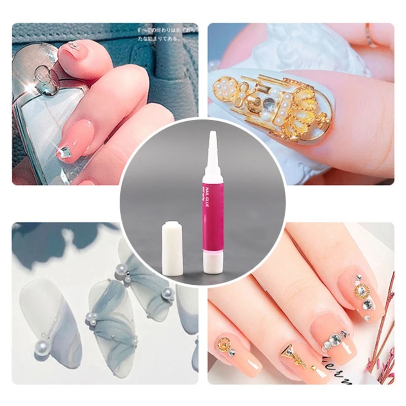 

5Pcs/Set 2g Professional Nail Glues for Acrylic False Nails Tips Repair Extension Decorate Rhinestones Adhesive