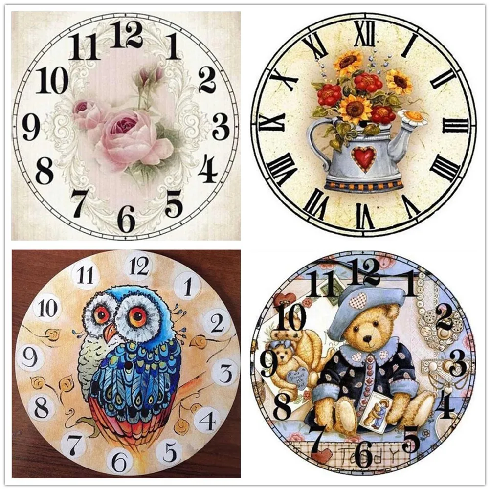 

Full Diamond Painting Cross Stitch kit Cartoon Animal With Clock Mechanism Mosaic 5D Diy Square Round 3d Embroidery Gift H514