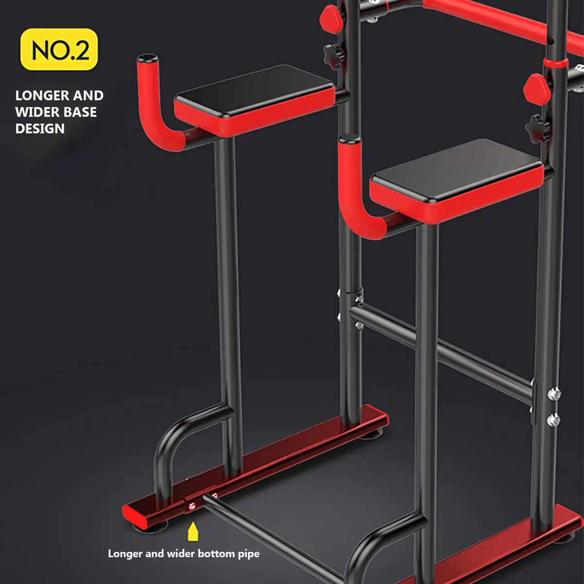 

Steel Pull Up Push Up Horizontal Bars Adjustable Power Gym Station Chin Up Bar Workout Upper Body Fitness Strength Training Tool