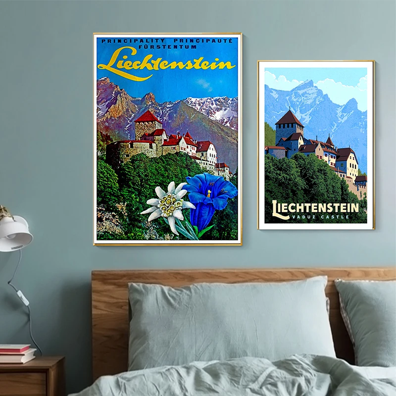 Базельский Лихтенштейн искусственная Картина на холсте винтажная картина