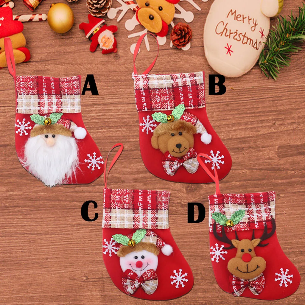 Креативные рождественские носки подарок для детей пакет конфет стерео