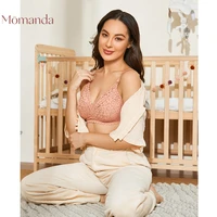 momanda womens lace wireless maternity nursing bras hands free breast pumping bra all in one