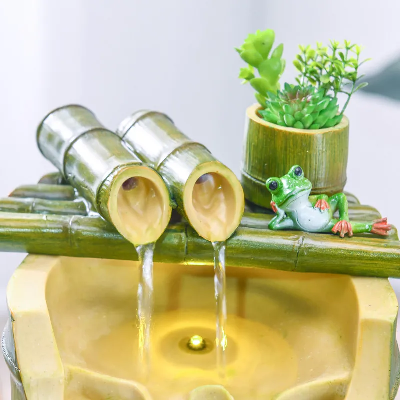 Полимерные украшения Fung Shui украшение для дома бамбуковый дизайн фонтан воды