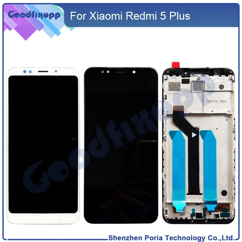 

10 шт. ЖК-дисплей для Xiaomi Redmi 5 Plus ЖК-дисплей + сенсорный экран дигитайзер в сборе с рамкой для Redmi 5 Plus 5 P запасные части