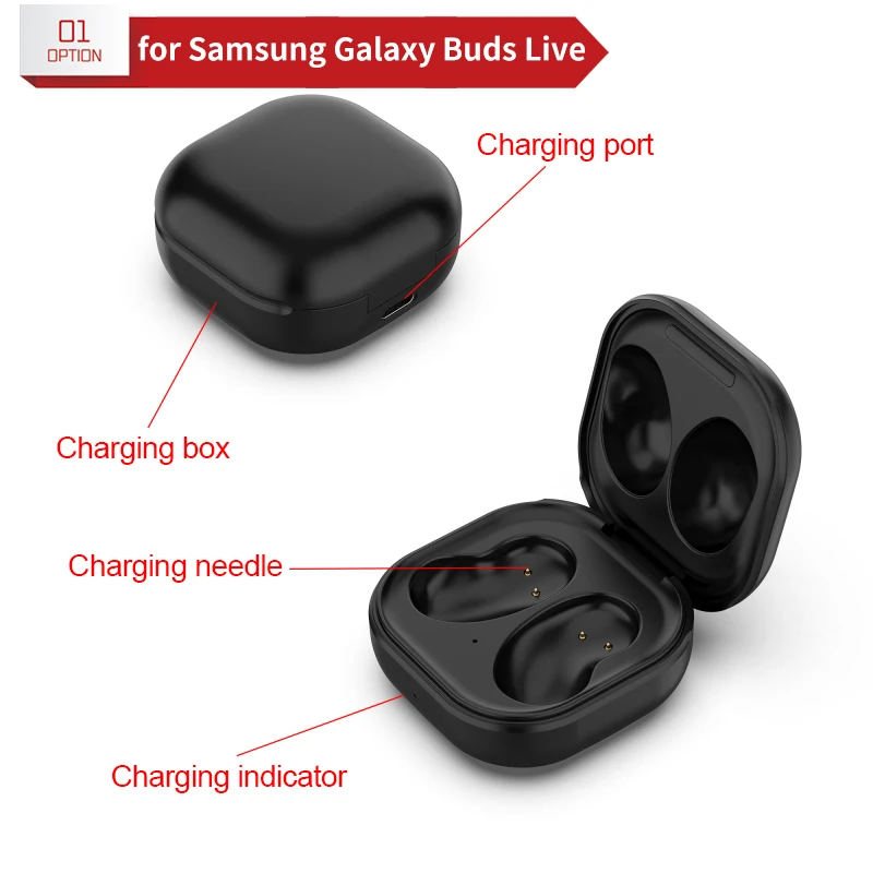 

Bluetooth Headset Charging For Samsung Galaxy Buds Live Compartment R180 Wireless Earphone Charging Box Charger With LED Display