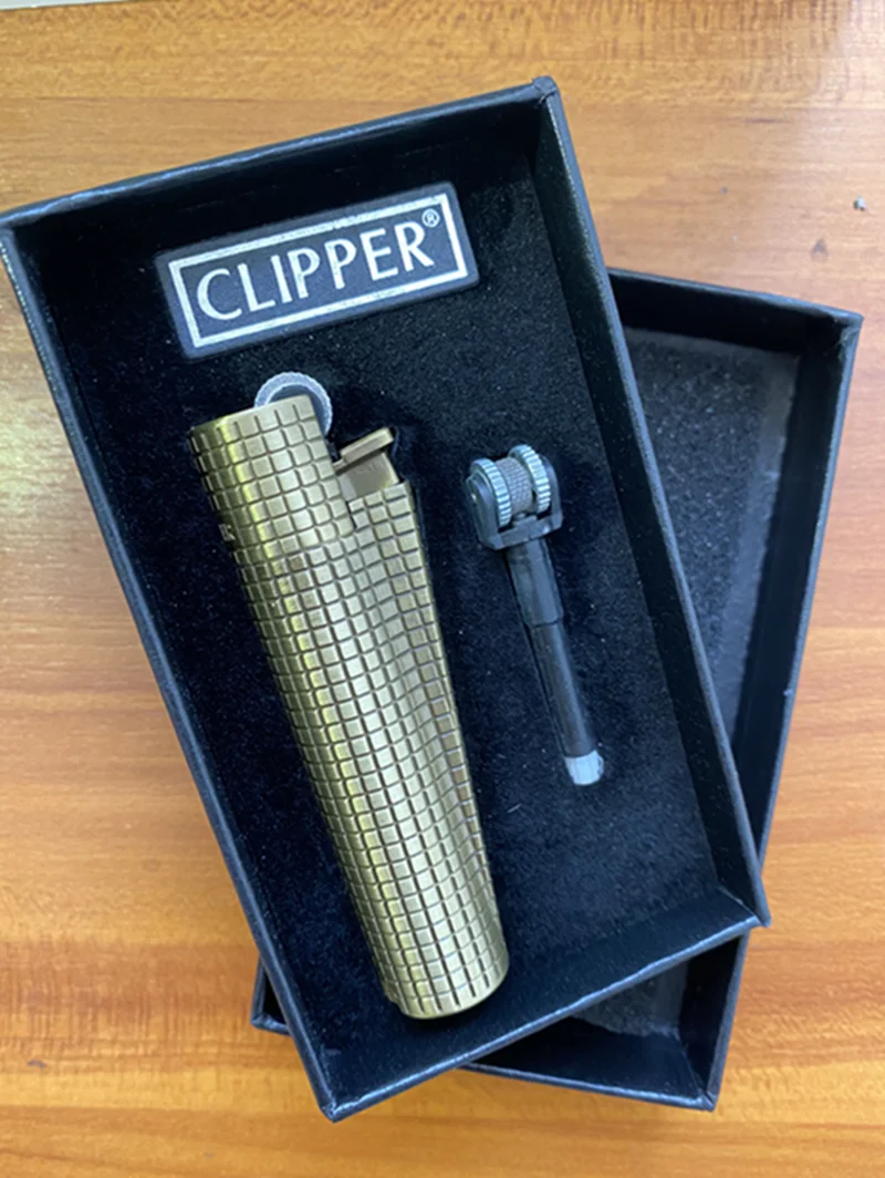 Оригинальная зажигалка полностью металлический шлифовальный круг Бутановая