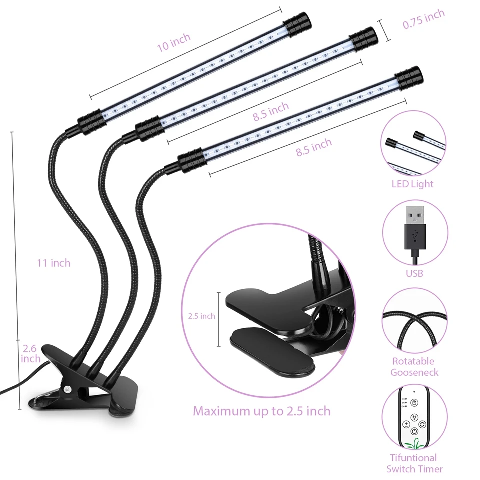 54 светодиодный свет для выращивания подсветка растений комнатных светильник