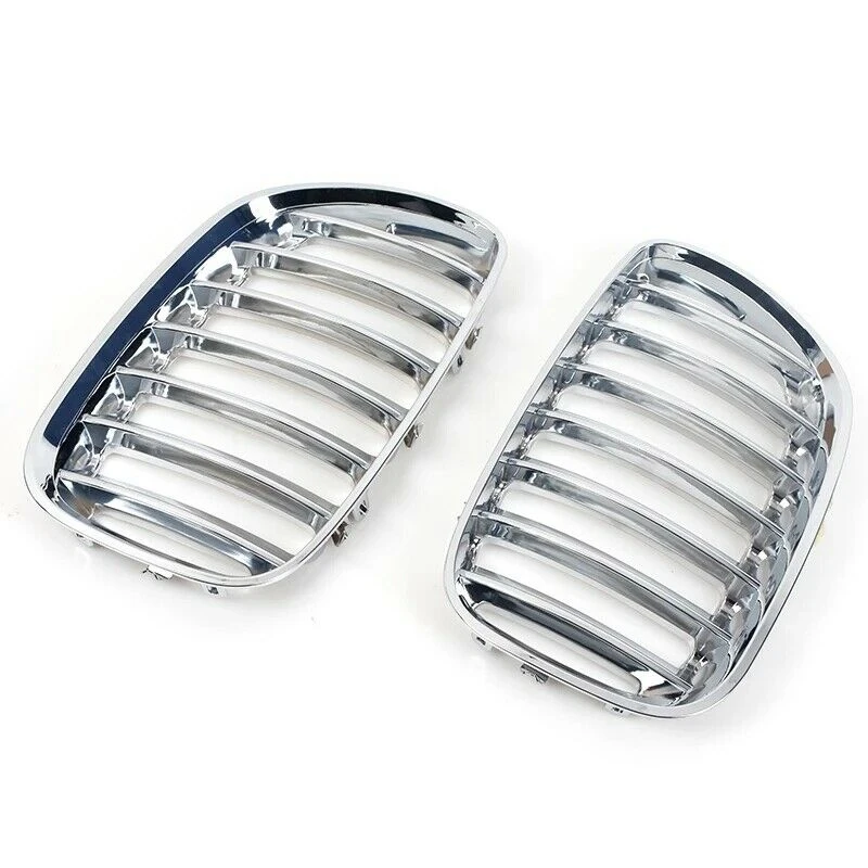 

Car Chrome Front Bumper Grille Kidney Grills for-BMW X5 E53 2004-2006