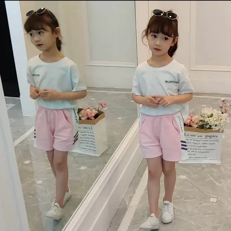 Шорты для девочек хлопковые детские укороченные штаны повседневные шорты