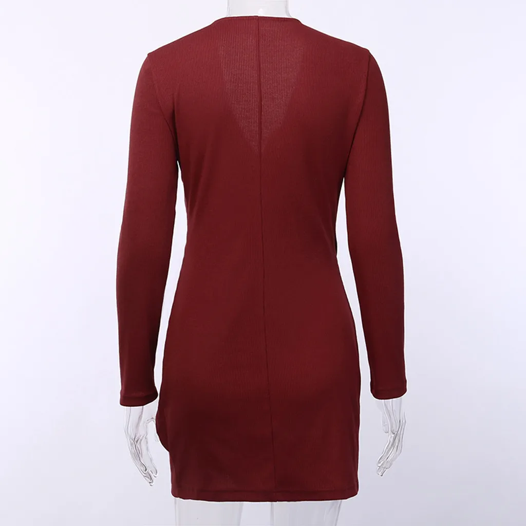 Сексуальное красное платье с v образным вырезом мини повязка vestidos de verano женское