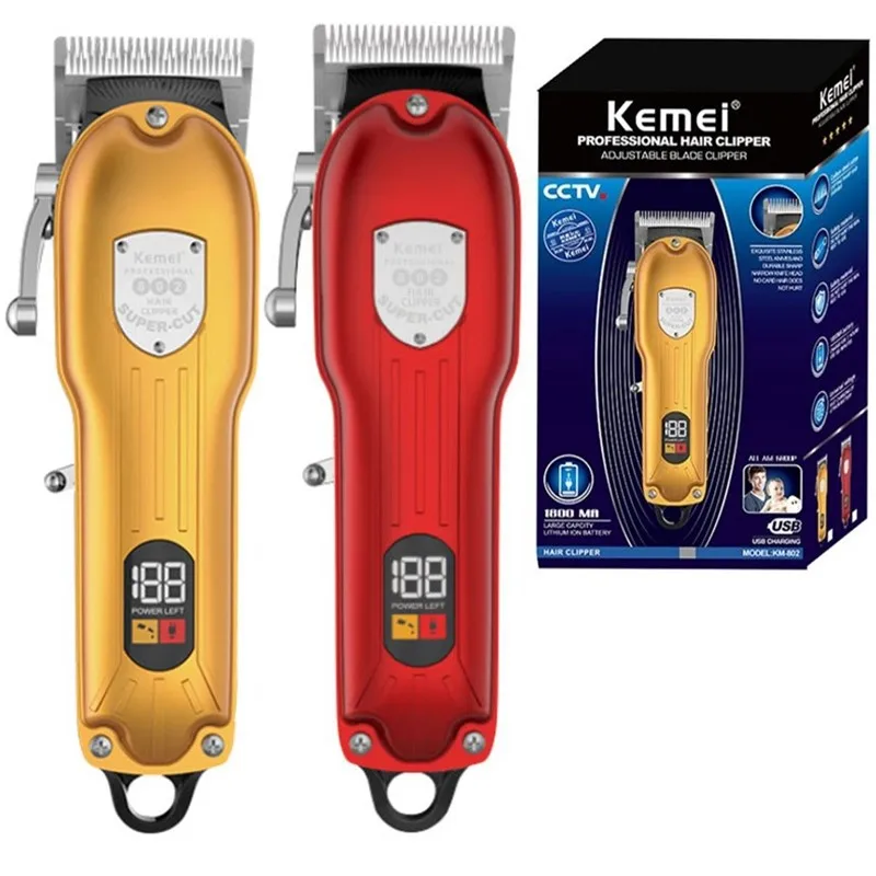Аккумуляторный триммер для волос kemei профессиональная электрическая машинка