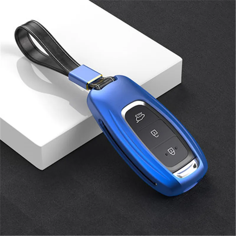 Чехол для автомобильного ключа из цинкового сплава Hyundai i30 Ix35 Solaris Azera Elantra Grandeur Ig