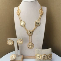 new arrivals gold jewelry sets for women african bridal wedding gifts bracelet avatar necklace earrings ring sets jewellery