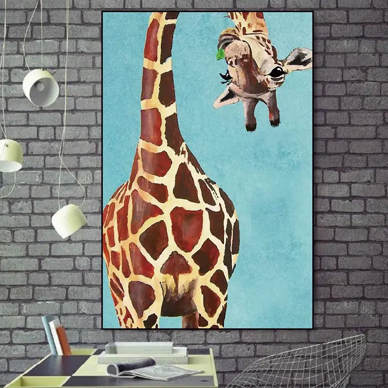 Картина на холсте животное постер с зеброй настенное искусство домашнее