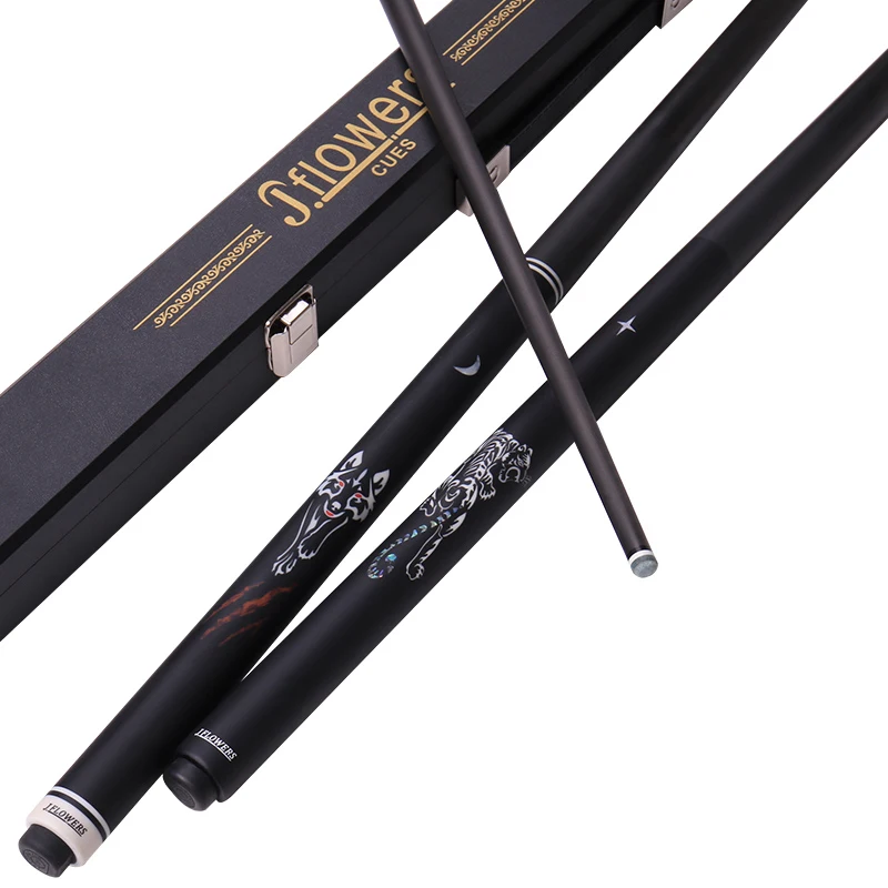 

Genuine JFLOWERS JSK-103F/104F Snooker Cue Billiard Cue 10-10.2mm Tip Black Carbon Fiber Technology Professional Billiar 2019