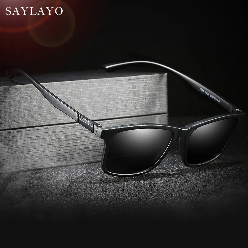 Очки солнцезащитные SAYLAYO TR90 Мужские поляризационные модные уличные квадратные