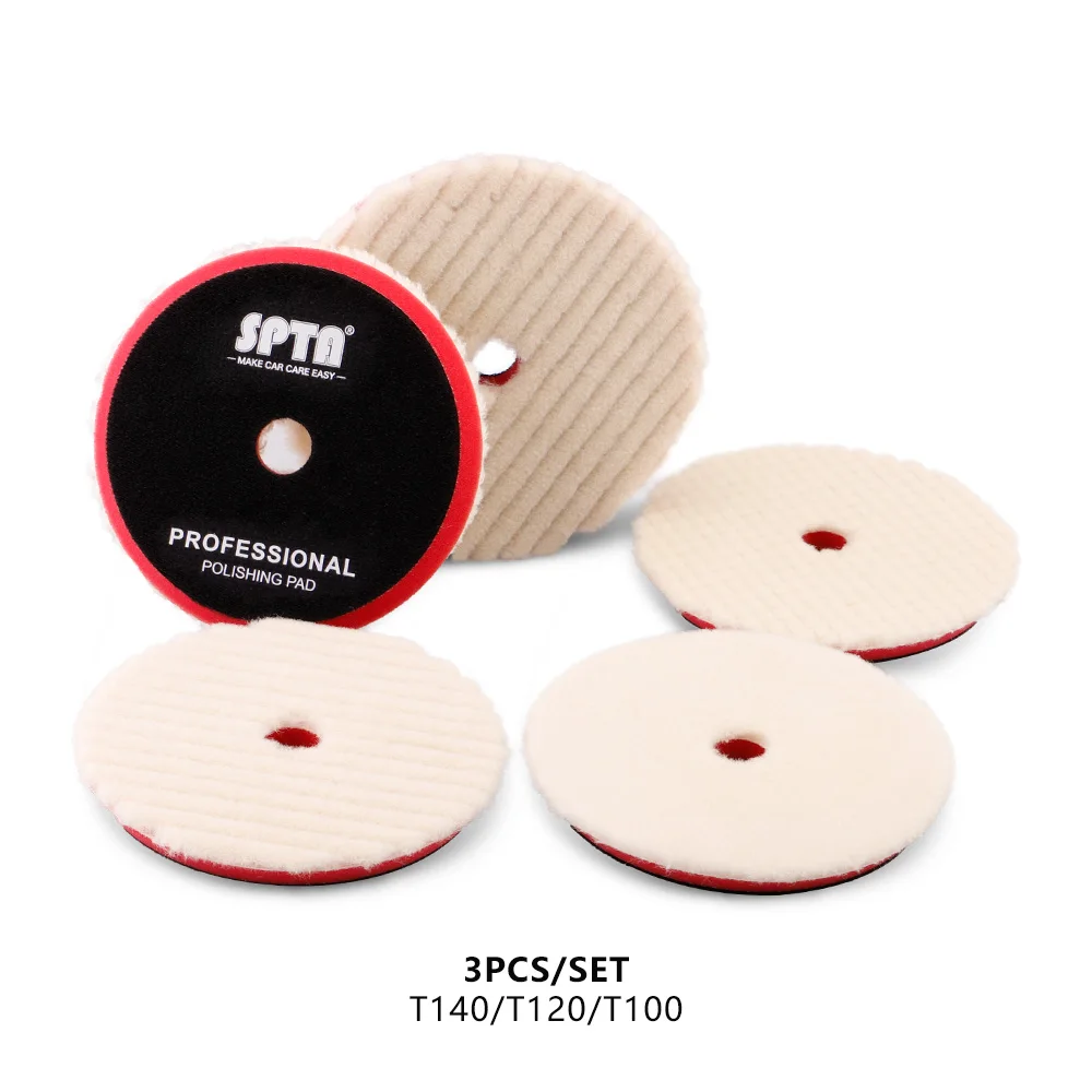 (Single Sale) SPTA 3Inch/5Inch/6Inch Buffer Polishing Wool Pad, Compound Cutting Wool Pad for Automotive,Boat Scratch Removing dashboard camera for car