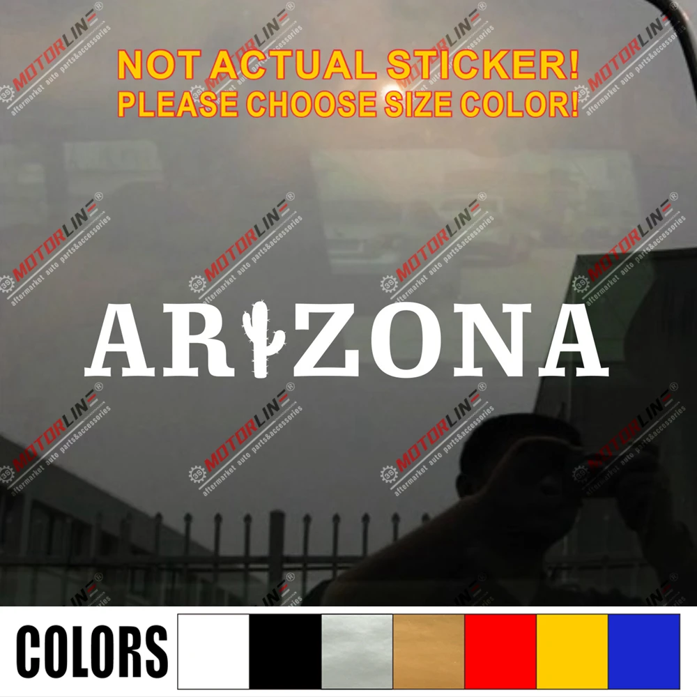 Виниловая наклейка с изображением кактуса в стиле Аризона|Наклейки на