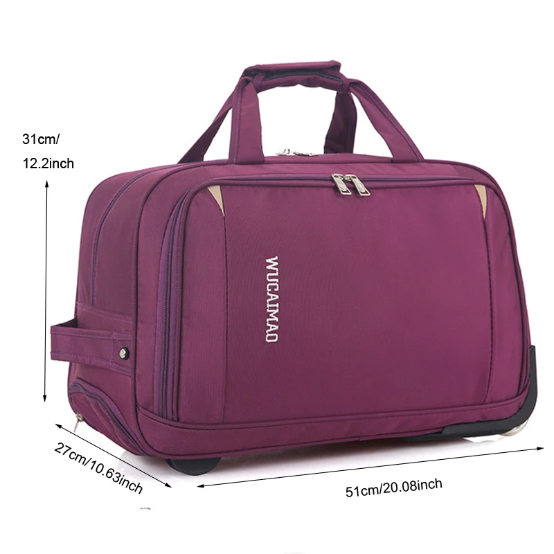 Вместительная вещевая сумка на колесиках Женский чемодан для путешествий и