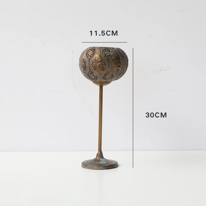 

Retro Iron Candle Holder Lamp Small Black Tealight Candle Lanterns Moroccan Moroccan Cup Swiecznik Candle Home Decoration Eg50zt